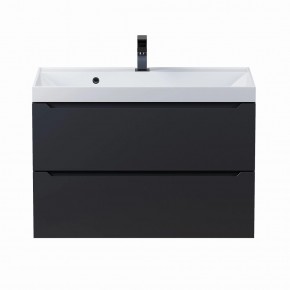 Тумба под раковину Uperwood Tanos 80 см, подвесная, черная матовая в Асбесте - asbest.mebel24.online | фото 8