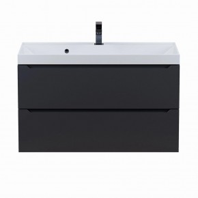 Тумба под раковину Uperwood Tanos 90 см, подвесная, черная матовая в Асбесте - asbest.mebel24.online | фото 8