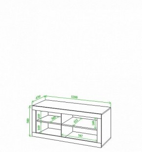 Тумба под ТВ Toivo Кон120 в Асбесте - asbest.mebel24.online | фото 2