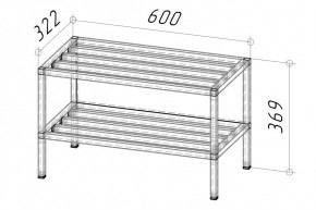 Тумба под вешалку Ригель 2 600 (Дуб грей) в Асбесте - asbest.mebel24.online | фото 2