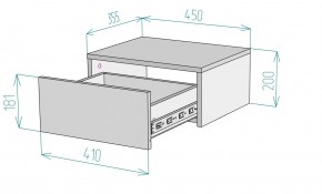Тумба подвесная прикроватная K209 в Асбесте - asbest.mebel24.online | фото 2