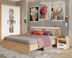 Тумба прикроватная Адель дуб крафт золотой/белый в Асбесте - asbest.mebel24.online | фото 3