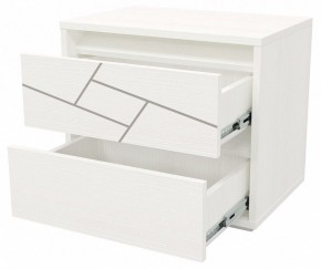 АДЕЛИНА Тумба прикроватная (белый рамух) в Асбесте - asbest.mebel24.online | фото 2