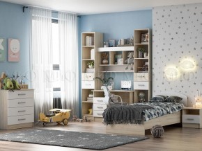 МАРТИНА Тумба прикроватная (Белый глянец/дуб сонома) в Асбесте - asbest.mebel24.online | фото 3