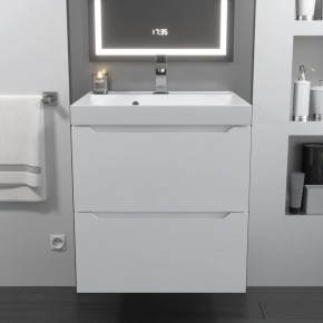 Тумба с раковиной Uperwood Tanos 50 см, подвесная, белая матовая в Асбесте - asbest.mebel24.online | фото 10