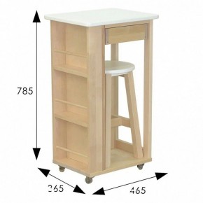 Тумба с табуретом Мебелик в Асбесте - asbest.mebel24.online | фото 6