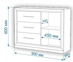 Тумба-витрина Нобиле Км-120/38 ФС в Асбесте - asbest.mebel24.online | фото 2