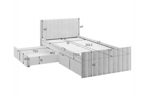 ТВИКС Кровать с ящиками 900 в Асбесте - asbest.mebel24.online | фото 3