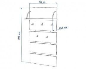 Вешалка Нобиле Веш-70 в Асбесте - asbest.mebel24.online | фото 2