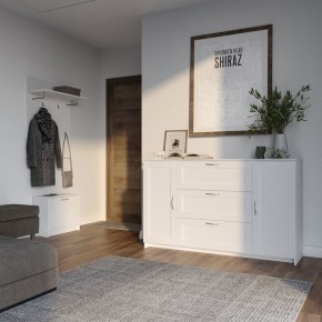 Вешалка СИРИУС настенная с полкой, цвет белый в Асбесте - asbest.mebel24.online | фото 4