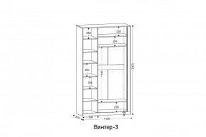 ВИНТЕР 3 Шкаф 3-х створчатый в Асбесте - asbest.mebel24.online | фото 2