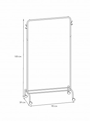 ВНП 299 Б Вешалка гардеробная "Радуга 2" Белый в Асбесте - asbest.mebel24.online | фото 2