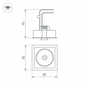 Встраиваемый светильник Arlight CL-SIMPLE-S80x80-9W Day4000 (BK, 45 deg) 026875 в Асбесте - asbest.mebel24.online | фото 9