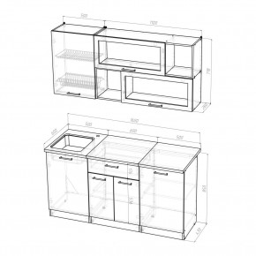 ЯНА Кухонный гарнитур Стандарт (1600 мм) в Асбесте - asbest.mebel24.online | фото 2