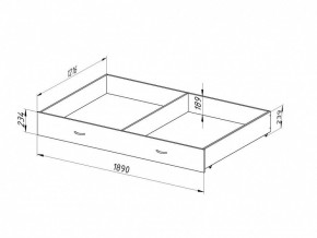 Ящик для металлических кроватей 120*190 (Дуб молочный) в Асбесте - asbest.mebel24.online | фото 2