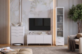 ЗЕФИР Гостиная К1 (белое дерево/белый муар) в Асбесте - asbest.mebel24.online | фото 1