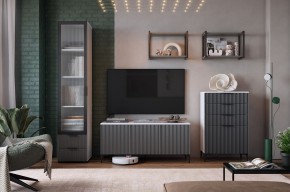 ЗЕФИР Гостиная К2 (белое дерево/черный муар) в Асбесте - asbest.mebel24.online | фото