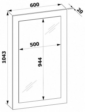 Зеркало настенное ПЗ-3 в Асбесте - asbest.mebel24.online | фото 2